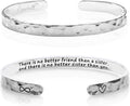 Carviell Engraved Cuff Bracelets for Women – Inspirational, Friendship, Love, Mom, Daughter, Sister, Christian, Graduation, Memorial & Wedding Gifts – 80+ Phrases – Stainless Steel, Gift-Ready