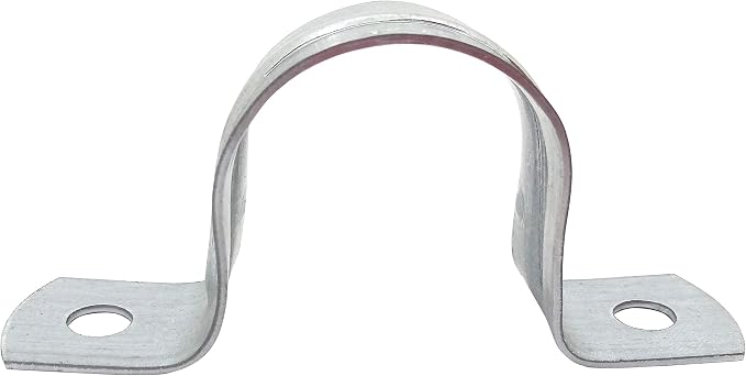 Rigid Pipe Strap Clamp Hanger, 2 Holes, Galvanized or PVC Pipes, IMC Conduit - Image 3
