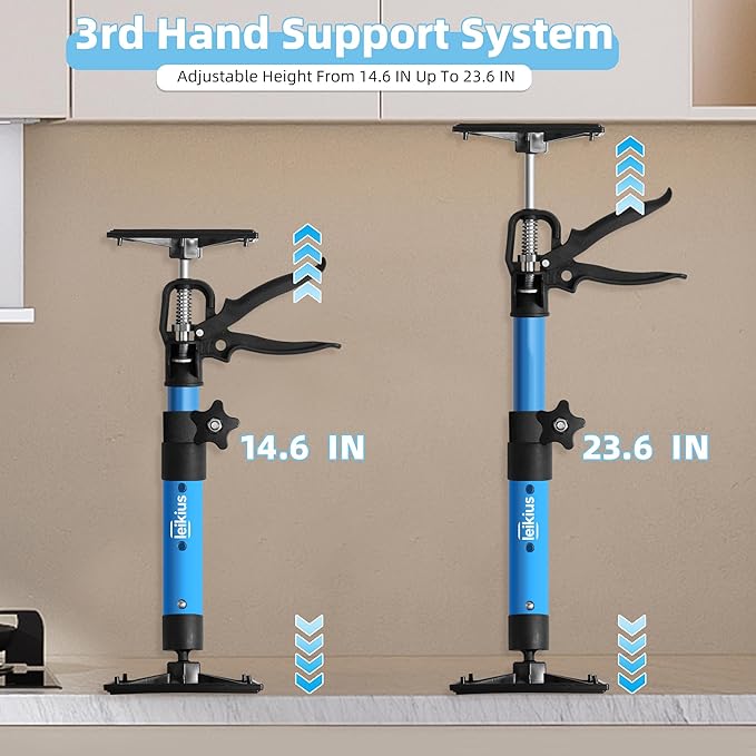 2PK Steel Cabinet Jacks for Installing Cabinets, 14.6-23.6Inches, Adjustable - Image 2