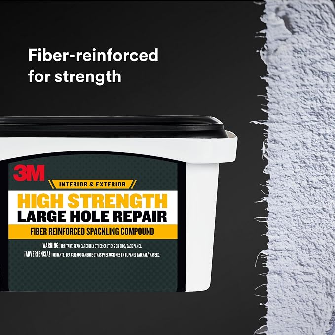3M High Strength Fiber Reinforced Spackling Compound, 12 oz, Fast-Drying Wall - Image 6