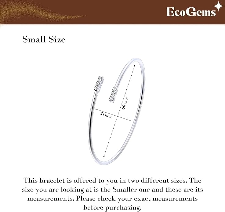 EcoGems Lab Grown Gemstone & Moissanite Bracelets – 14K White or Yellow Gold Plated Sterling Silver – Featuring Lab Grown Diamonds, Emeralds, Paraiba, Sapphire & Pearls – Sustainable Luxury Gift with Gift Box
