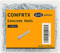 Concrete Nails 1 Inch for Masonry & Cement Walls | 400Pcs Galvanized Steel by COMFRTX