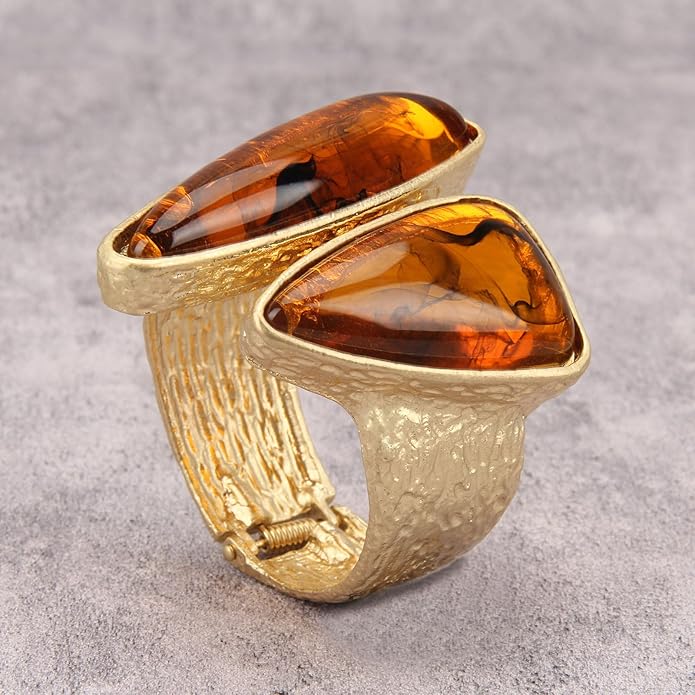 Gold Cuff Bracelet for Women Silver Beaded Bracelets Open Bangle Stackable Stretch Bead Bracelet Boho Jewelry Gifts for Wife Couple