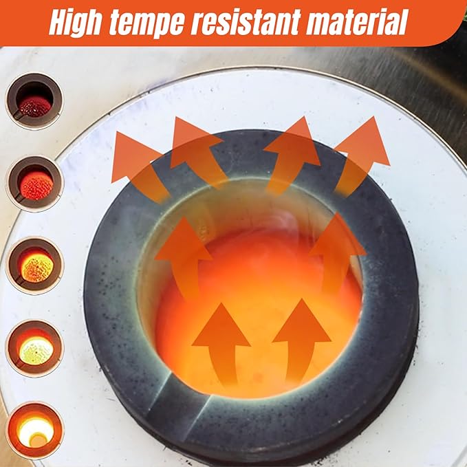 TOAUTO 5KG Graphite Crucible, High Purity Metal Melting Casting Ingot Mould for Gold Silver Copper Brass Aluminum Jewelry Tools