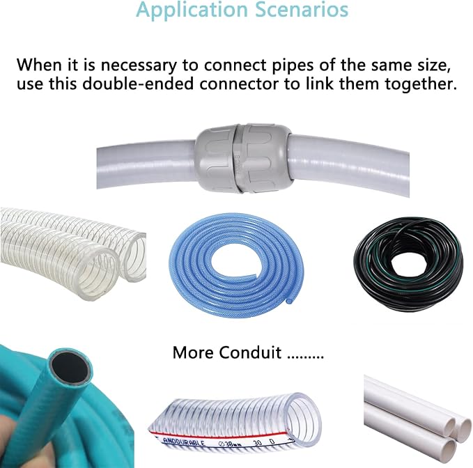 4 Pcs NPT 1/2 Inch Liquid Tight Connector Non-Metallic PVC Electrical Flexible - Image 7