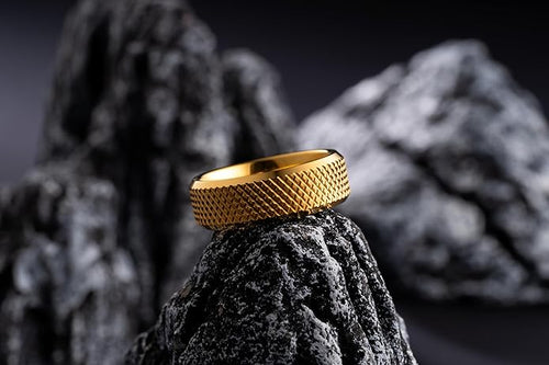100S JEWELRY Knurl Tungsten Rings with Knurling Diamond Pattern Men Wedding Band 8mm wide Hypoallergenic Size 6-16