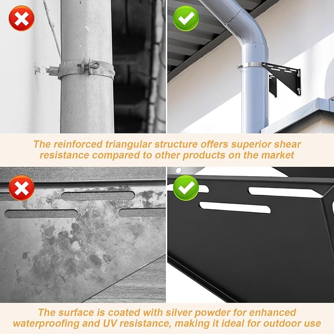 Adjustable 10" Chimney Pipe Wall Support Bracket - Image 5