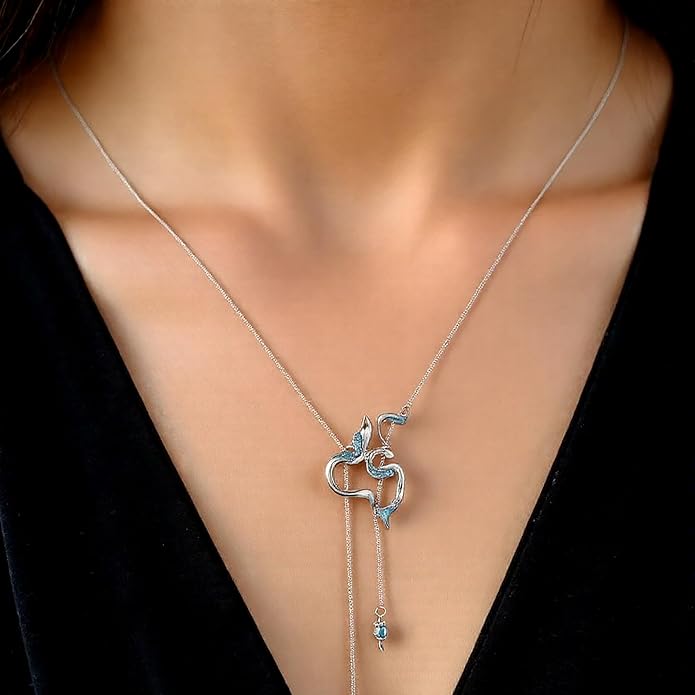 Snake Butterfly Necklace for Women Y2k Irregular Round Bead Pendant Women's Jewelry
