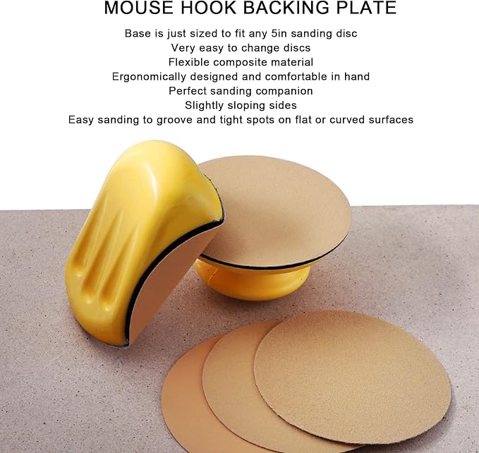 16Pcs Hook Backing Plate Sand Pad, Ergonomic Hand Sanding Blocks - Image 6