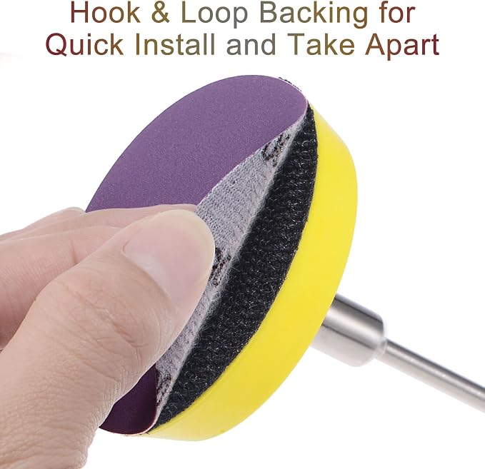 uxcell 15Pcs 4-Inch Purple Sanding Discs 10000 Grits Hook and Loop Professional - Image 4