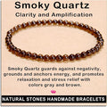 AD Beads Handmade Gemstone Stretch Elastic Bracelet Crystal Healing Reiki Nature's Beauty and Spiritual Essence Unisex