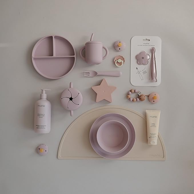 mushie Baby Organic Body Lotion | Moisturize, Soothe, and Hydrates Dry Skin | Made in Denmark, 13.53 fl oz (Lavender)