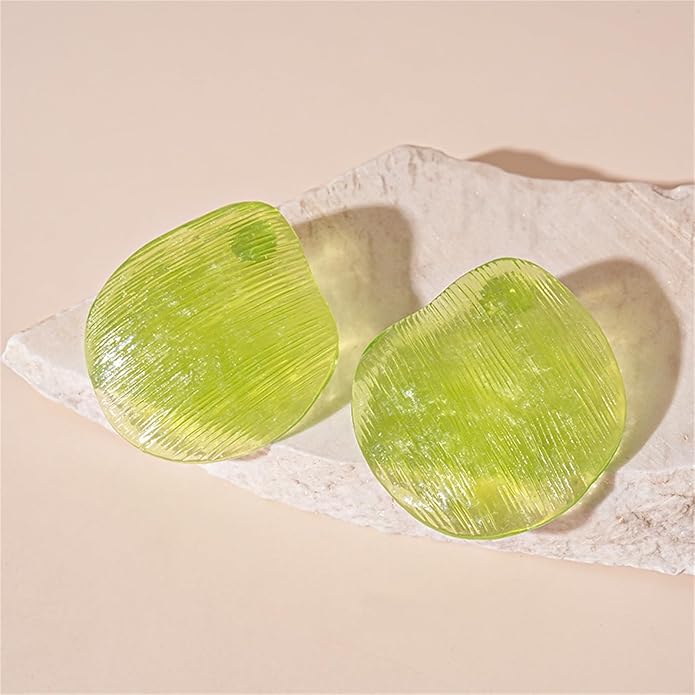 Color Resin Acrylic Earrings,Vintage Candy Color Big Round Studs Earring Chunky Exaggerated Geometric Drop Earring Statement Beach Vacation Jewelry