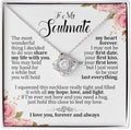 To My Beautiful Soulmate Necklace For Women, Necklace For Wife From Husband, Girlfriend Necklace From Boyfriend, Wife Birthday Gifts From Husband, Gifts Boxes For Women, Soulmate Necklace For Her