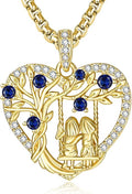 14K Gold Tree of Life Necklace for Sister Christmas Gifts from Sister,Heart Jewelry with Birthstone Pendant for Women Female Friendship Forever My Friend