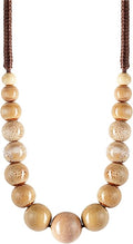 MINACHI Hippie Boho Colorful Ceramic Round Beads Strand Necklace, Bohemian Fashion Statement Jewelry Gift for Women