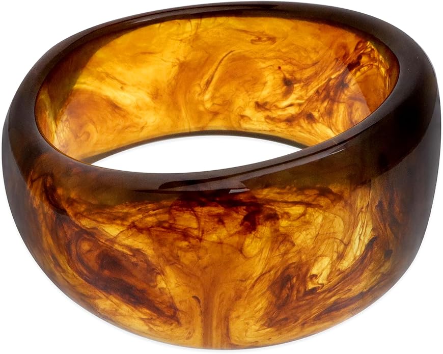 Chunky Resin Wide Bangle Bracelets for Women, Trendy Statement Minimalist Acrylic Bracelet Prom Holiday Jewelry Gift