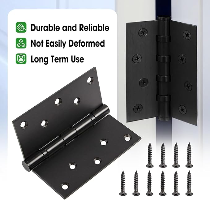 5 Inch Heavy Duty Door Hinges 5x5 Stainless Steel Ball Bearing | Square Corner - Image 3