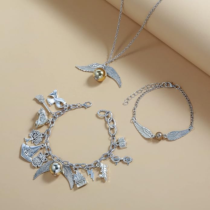 Fancy Space Enchanted Wizard Charm Bracelet for Her – Adjustable Handmade Magic Jewelry – Valentine’s Day & Birthday Gift for Girls, Teens & Women