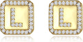 Gold Earrings for Women 24K Gold Filled Initial Earrings for Women S925 Earrings Gifts for Her
