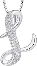 STARCHENIE Initial Necklace for Women 925 Sterling Silver Letter A-Z Pendant 26 Alphabet Jewelry