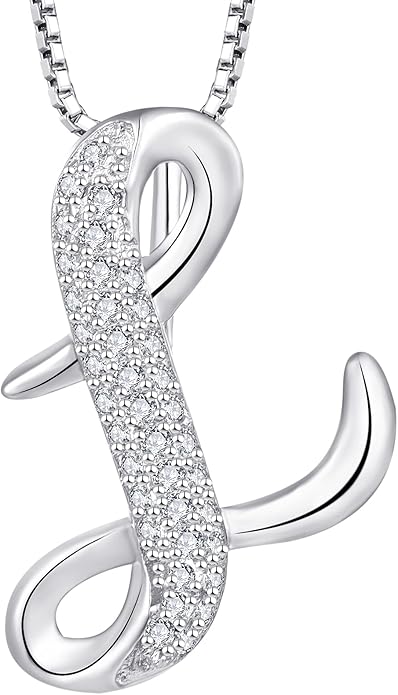 STARCHENIE Initial Necklace for Women 925 Sterling Silver Letter A-Z Pendant 26 Alphabet Jewelry