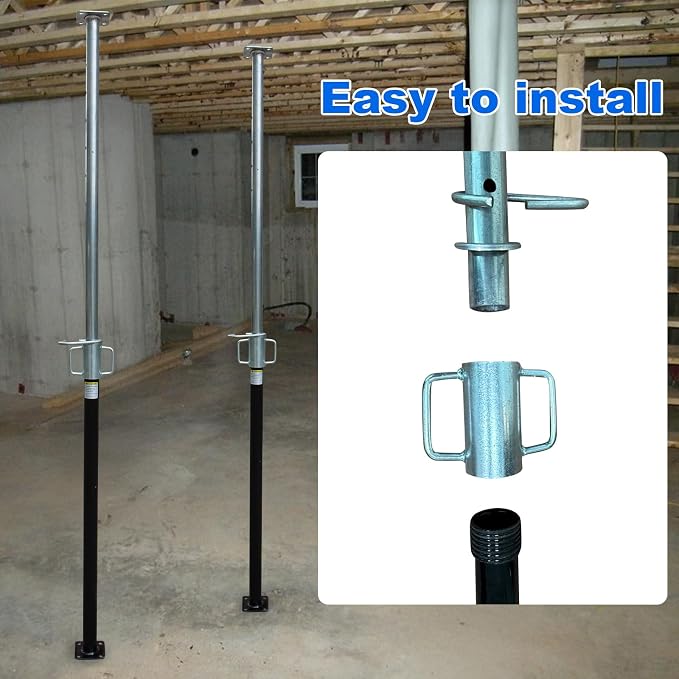 2 Pack House Floor Jack, Adjustable Support Beam Basement Jack, 2300 lbs Load - Image 5