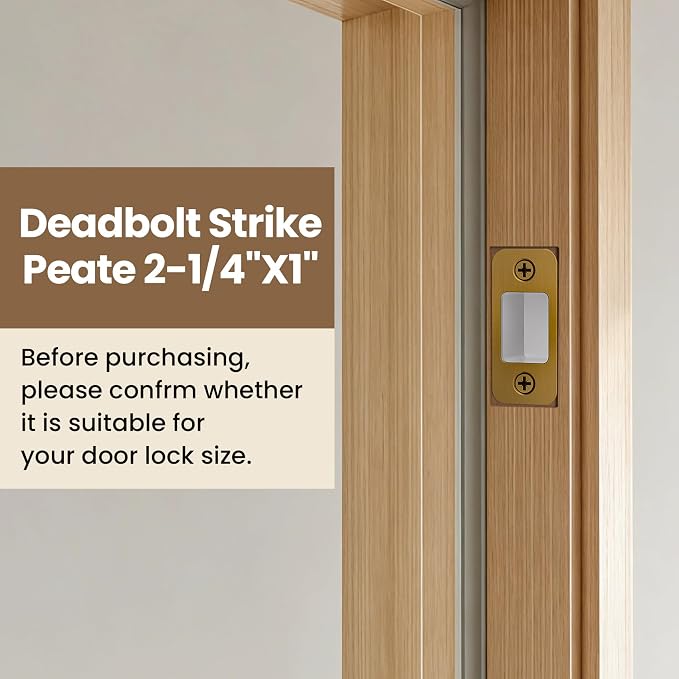 2 Pack Deadbolt Strike Plate Door Backplate, Door Strike Plate - Image 3
