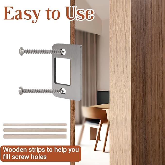Door Strike Shim Plates 3 Pcs, Stainless Steel Spacers, Stainless Steel Rust - Image 5