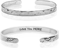 Carviell Engraved Cuff Bracelets for Women – Inspirational, Friendship, Love, Mom, Daughter, Sister, Christian, Graduation, Memorial & Wedding Gifts – 80+ Phrases – Stainless Steel, Gift-Ready