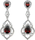 SELOVO Wedding Teardrop Dangle Earrings Silver Tone Vintage Chandelier Earrings Zircon