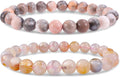 Bivei Natural Gemstone Semi Precious Healing Crystals Handmade Stretchy Round Beads Bracelet,Stocking Stuffers for Women Enhance Positive Energy