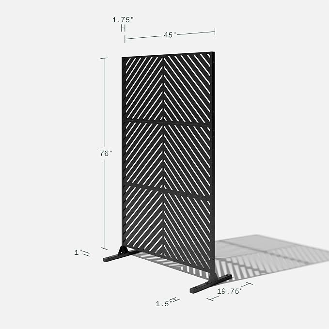 Veradek Block Series Long Box Planter + Arrow Privacy Screen Set, Balcony or - Image 3