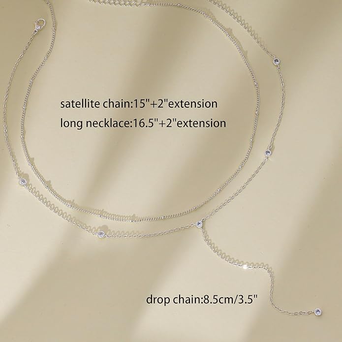 Gold Necklace for Women, Dainty Gold Long Necklaces 14k Gold Plated Prom Lariat Necklace Cute Choker Necklaces for Women Trendy Stuff Fashion Costume Gold Accessories Christmas Jewelry Gifts