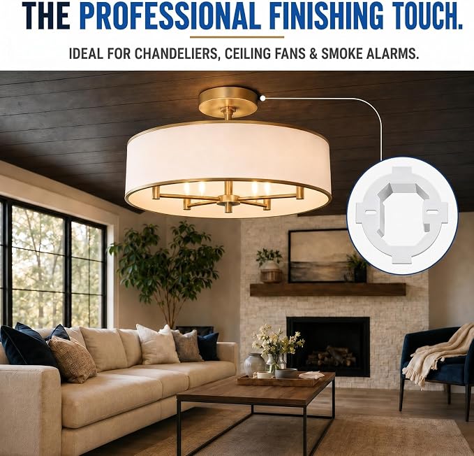 Copkim 2 Pcs Round Electrical Box Extender 4.35 x 1.5 Inches Ceiling Box - Image 6