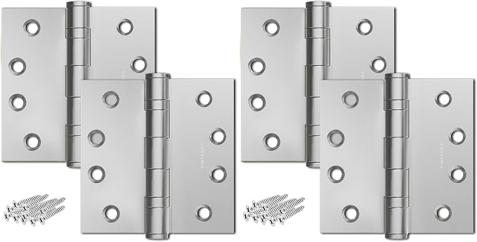 Door Hinge Ball Bearing 4 x 4 Inches Solid 304 Steel Durable Heavy Duty by FINSBURYHARDWARE