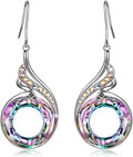 Kate Lynn "Rise From the Ashes" Phoenix Earrings, Sterling Silver Dangle Earrings with Crystals from Austria, Birthday Gift with Jewelry Box, Symbol of Luck and Renewal