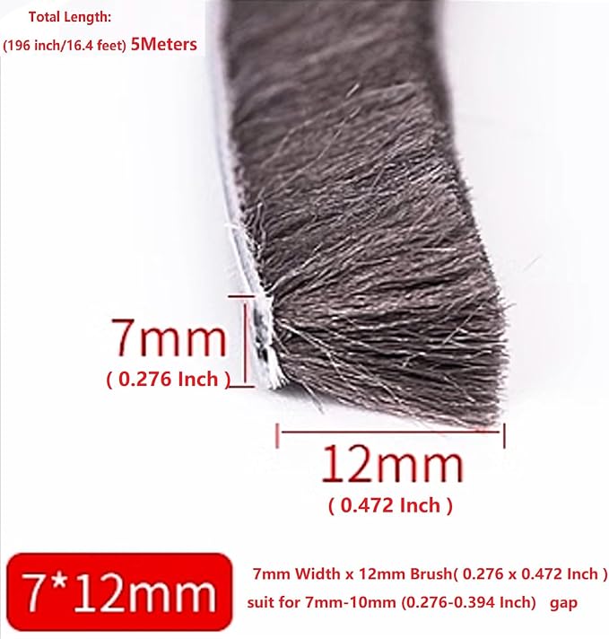 16 Ft 196 Inch Sliding sash Windows Doors Tape Pile Draught excluder Brush Seal - Image 2