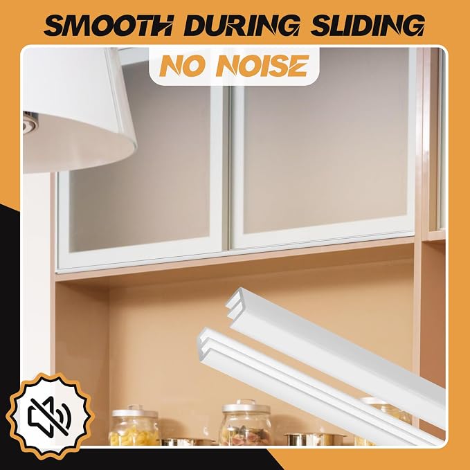 2 Sets Plastic Sliding Door Track Set - Image 4