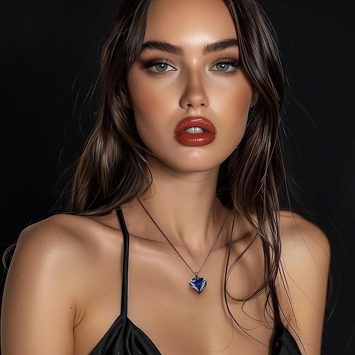 CDE Valentines Day Gifts for Women Angel Wings Necklace for Women with Birthstone, Love Heart Silver Tone/Gold Tone Pendant, Ideal Anniversary or Birthday Jewelry Gifts for Wife Girlfriend Her