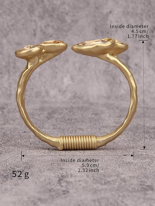 Gold Cuff Bracelet for Women Silver Beaded Bracelets Open Bangle Stackable Stretch Bead Bracelet Boho Jewelry Gifts for Wife Couple