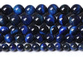 120PCS 6mm Lapis Lazuli Blue Tiger Eye Beads Natural Stone Round Loose Beads Energy Gemstone Healing Power for Jewelry Making 2 Strand 32"