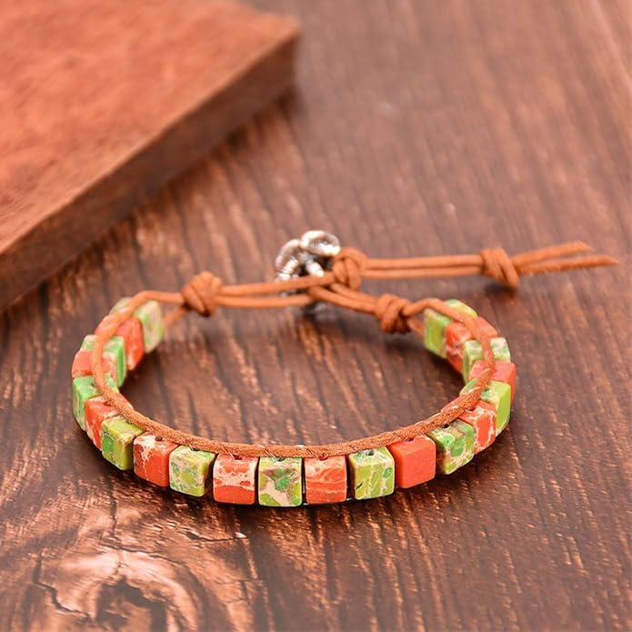 ZOSOJONA 7 Chakra Bracelet Bohemian Handmade Leather Wrap Healing Protection Natural Stone Yoga Beaded Bracelets Boho Friendship Jewelry