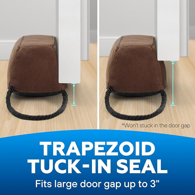 Comfyanno 38” Weighted Under Door Draft Stopper, 2.2lb Door Wind Blocker | Fits - Image 6