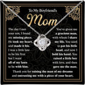To My Boyfriend's Mom Love Knot Necklace, Elegant Jewelry Gift From Girlfriend, Meaningful Mothers Day Surprise, Birthday Christmas Keepsake With Heartfelt Message