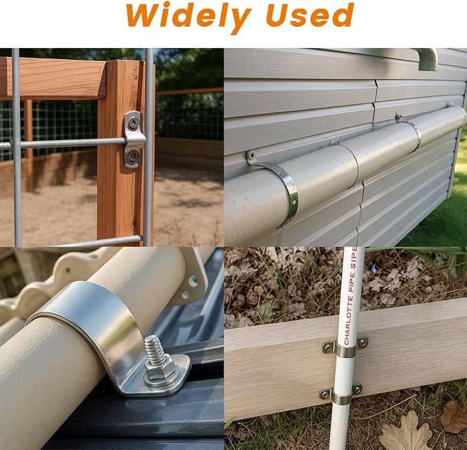 20 PCS 9/16 Inch, 304 Stainless Steel Thickened Pipe Clamps, Heavy-Duty Two - Image 7