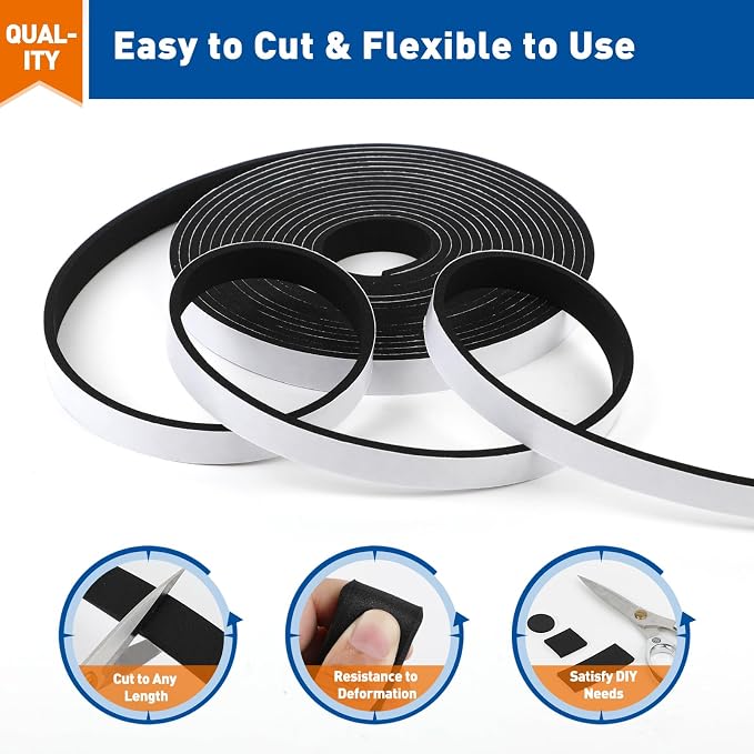 MAGZO 1/2in Wide X 1/8in Thick Weather Stripping Door Seal 99FT | Closed Cell - Image 4
