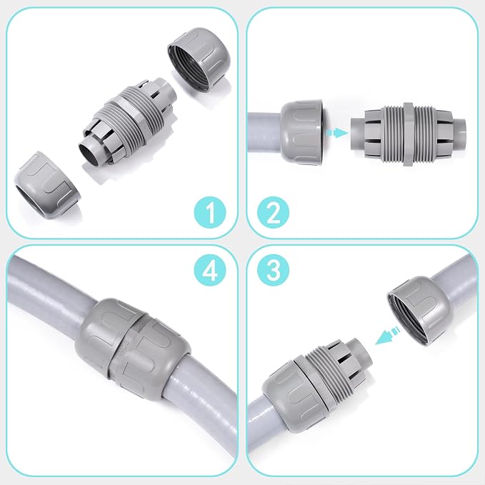 NPT 1/2 Double Conduit Liquid-Tight Connector Straight | Extend Repair Conduit - Image 3