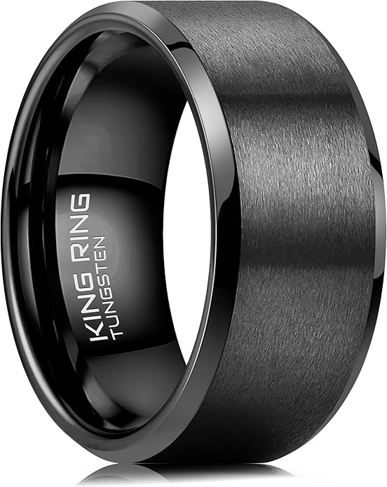 King Ring Tungsten 4/6/8/10mm Rings – Super Polished Matt Finish Tungsten Rings – Designed in USA
