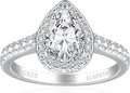 Elspeth 925 Sterling Silver Engagement Ring for Women Oval/Radiant/Pear/Princess/RoundCut Cubic Zirconia Promise Ring Size 4-10
